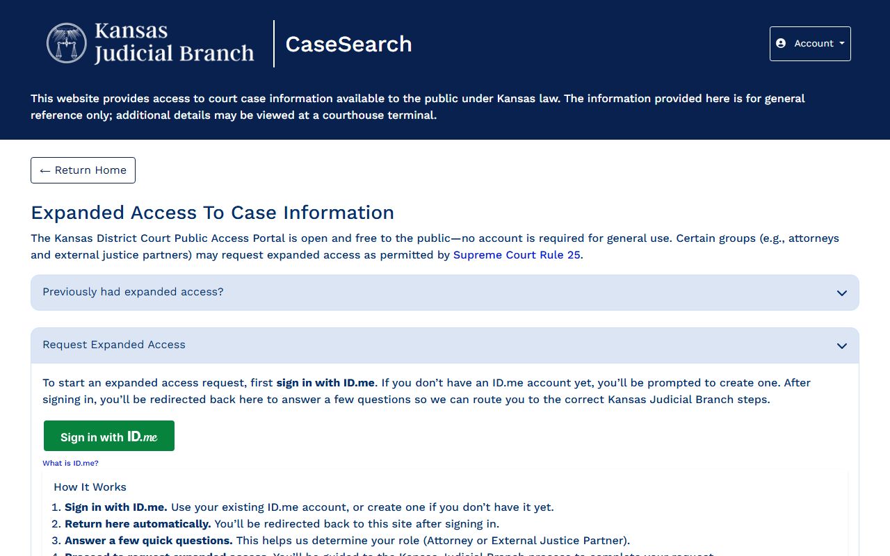 Logan County court records CaseSearch expanded access request