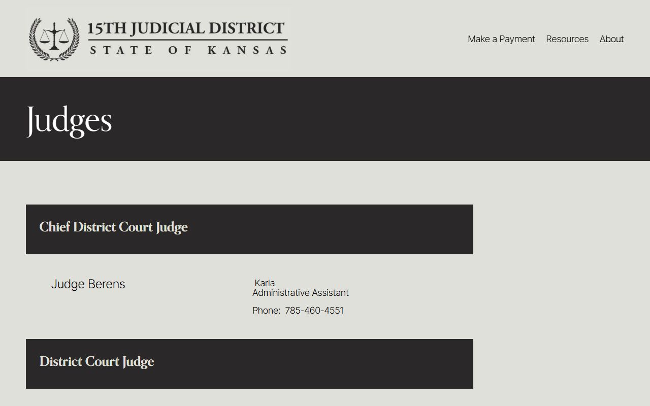 Logan County District Court 15th Judicial District judge list