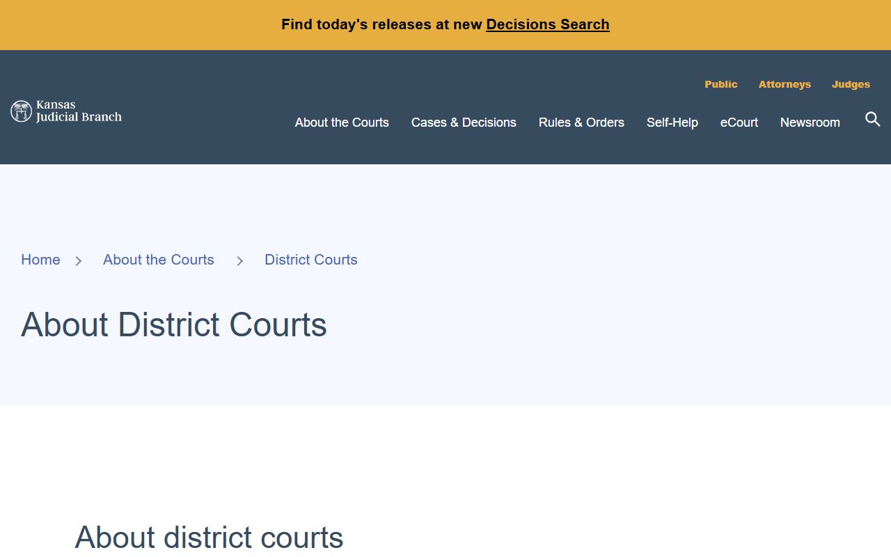 Kansas District Courts overview for Logan County court records