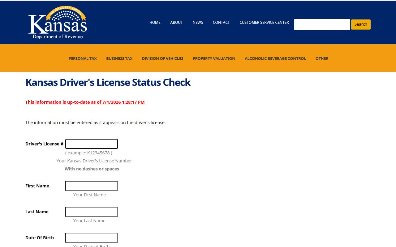 Logan County traffic court records and Kansas driver license status check